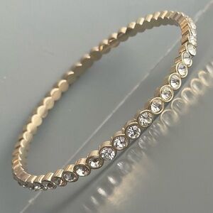NEW RJ Graziano Gold Rhinestone Crystal Bangle Bracelet